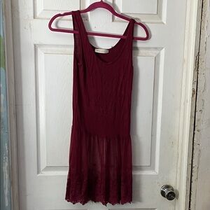 Burgundy Sleeveless layering Tank